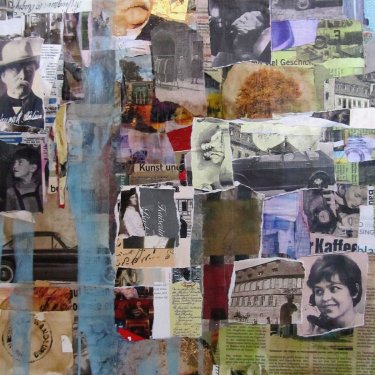 HEIMATSTÜCK 29, 2015, Mischtechnik-Collage auf Leinwand, 70x50cm