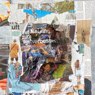 THIS SUMMER 2, 2022, Collage auf Hartschaumplatte, 50x40cm