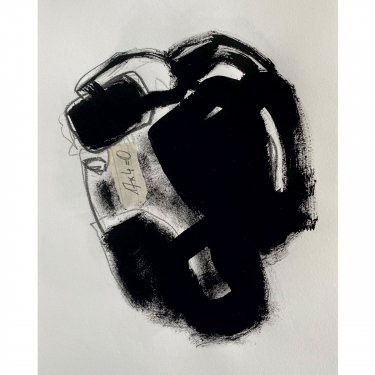 ATELIERSTUDIE 6, 2021, Mischtechnik auf Papier, 265x185cm